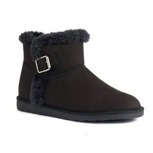 SO Chill Women's Boots Faux Fur Ladies Winter Boots Shoes Footwear Black Size 9
